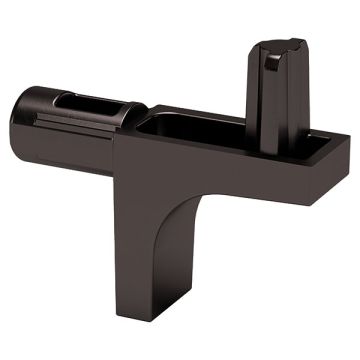 Bodenträger K-Line mit 2 x Ø5 mm Zapfen Schwarz Nickel