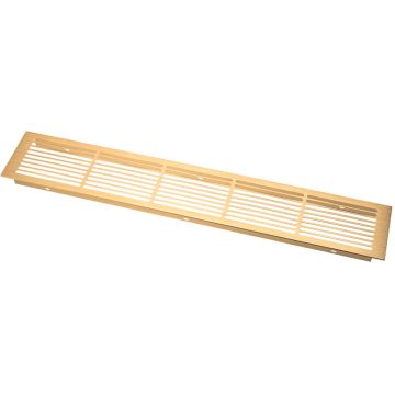 Lüftungsgitter 500 x 86 mm Messing gebürstet