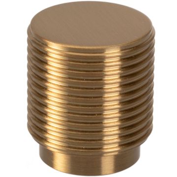Möbelknopf 'Big Wire' Eloxiertes Gold Geriffelt