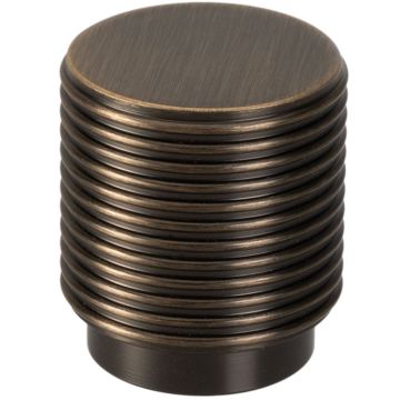 Möbelknopf 'Big Wire' Bronze Geriffelt