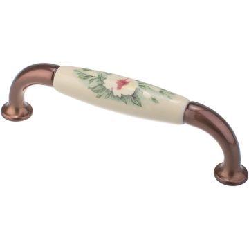Porzellangriff "Roma" Elfenbein / Antik Bronziert
