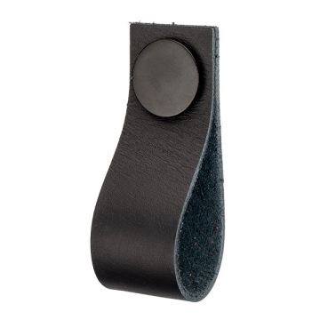 Lederschlaufen 'Plain' Schwarz Leder / Schwarz