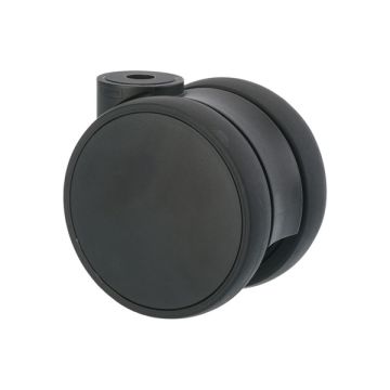 Möbelrolle 'Flat' Ø 75 Schwarz / Schwarz ohne Radfeststeller