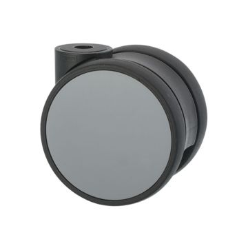 Möbelrolle 'Flat' Ø 75 Schwarz / Grau ohne Radfeststeller