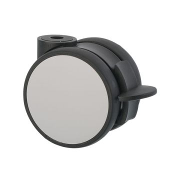 Möbelrolle 'Flat' Ø 75 Schwarz / Weiß mit Radfeststeller