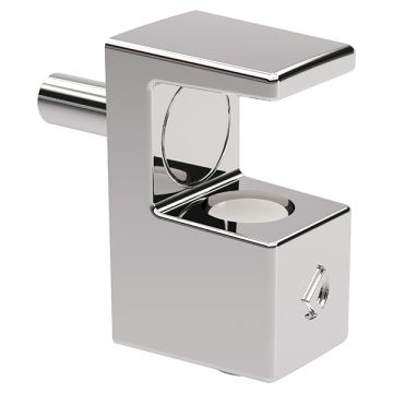 Glasbodenträger 'Grace' für 5-6 mm Glas,  Glänzend Verchromt,  Ø3 mm Zapfen