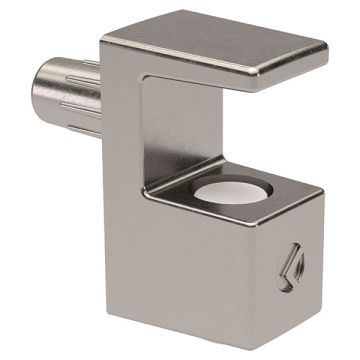 Glasbodenträger 'Grace' für 5-6 mm Glas,  Nickel,  Ø5 mm Zapfen