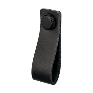 Lederschlaufen 'Arc' Schwarz Leder / Schwarz