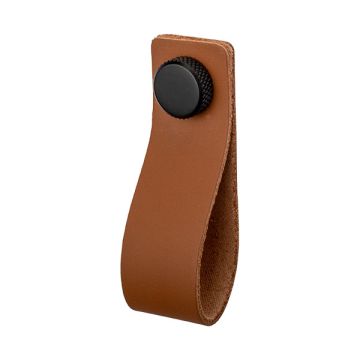 Lederschlaufen 'Arc' Braun Leder / Schwarz