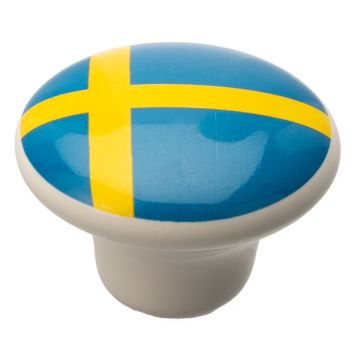 Möbelknopf 'Schweden' Porzellan Weiß